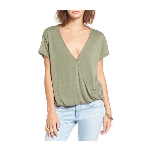 Free People Hoffman Surplice Short Sleeve Tee - Picture 1 of 6